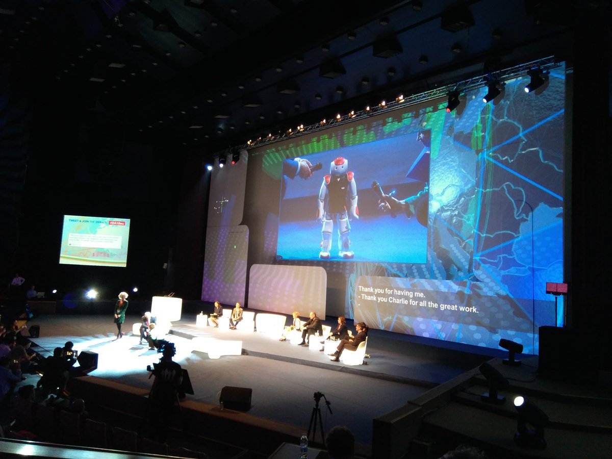 mpontg's tweet photo. Got introduced to a charming robot at #DA18eu in Sofia today. Robots may not replace us (yet), but it's impressive to see what they are already capable of #AI #DigitalHealth https://t.co/PLlahHO1FG