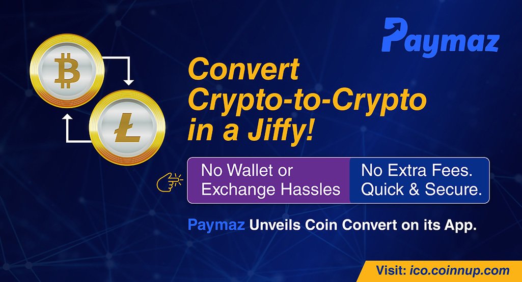 coinnup's tweet photo. #Paymaz #Coin_Convert - Rendering #Crypto Conversions Easy!
| Coin Convert is an easy-to-use feature on the #Paymaz platform that allows users to exchange #cryptocurrencies without the need for any account. @coinnup
Read more : https://t.co/dUtaqH0oJh https://t.co/gfbF9q8GYk