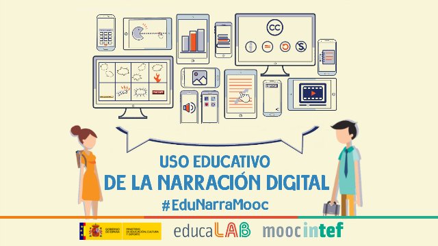 educaINTEF's tweet photo. Inscríbete y realiza en línea y a tu ritmo el #SPOOC "Uso Educativo de la Narración Digital" #EduNarraMooc de #AprendeINTEF. Conoce las fases y herramientas
necesarias para crear narraciones digitales en línea. 
https://t.co/uBg37ZPGlg https://t.co/AspdxbPNYC