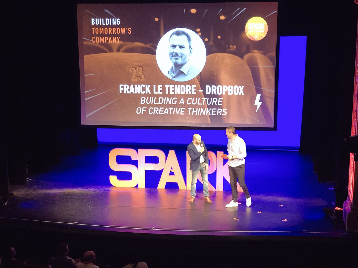 SparkConf's tweet photo. « There is one buzzword that I cannot stand anymore: productivity! » The conference starts again after lunch with @FLT_Dropbox! 📦 #SparkParis18 #FindYourBattle https://t.co/PKHEjImTLh