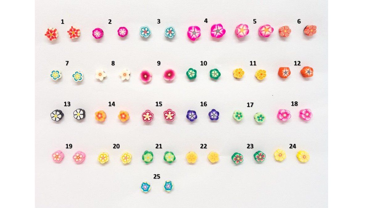 Just4Crafts's tweet photo. New in my #etsy shop - small flower stud earrings - polymer clay https://t.co/R3LbDoGXkJ
#bloemen #cute #colors #Flowers #cuties #cutie #kids #jewelry #earrings #kleurrijk #rainbow https://t.co/45CDIzd3AT