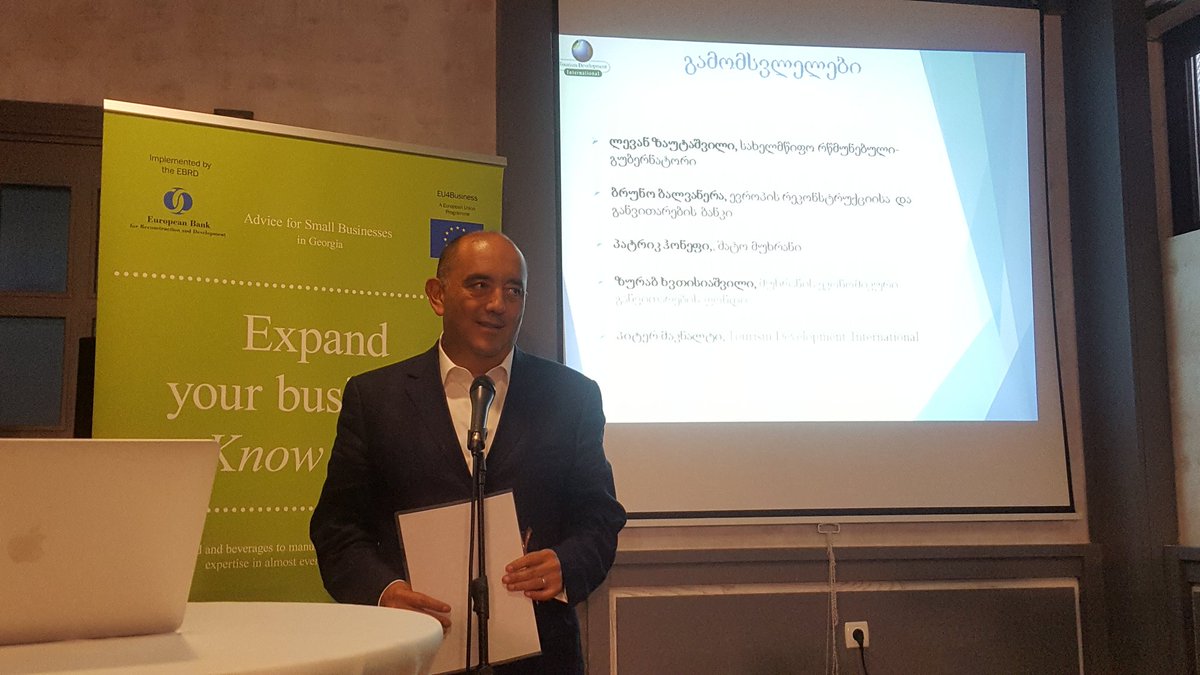 @brunobalvanera celebrating the success of first @EBRD project to support small enetrpreneurs in #Mukhrani #Georgia via #agritourism innovative capacity building project thanks to @EUinGeorgia #EU4Business financial support.
