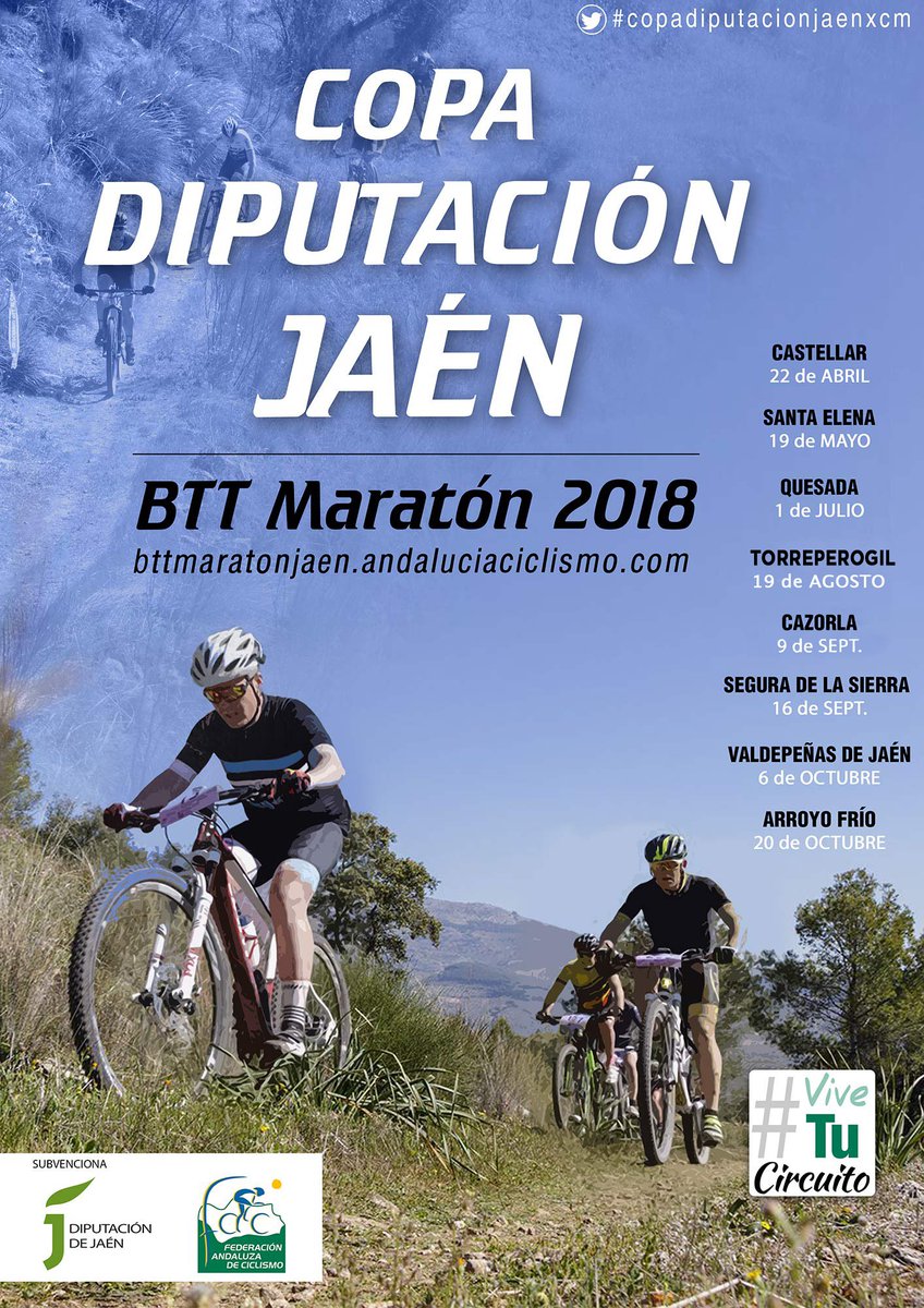 FACiclismo's tweet photo. ⚠️Cambio de fecha en la #copadiputacionjaenxcm El I Open BTT La Cerruza de #Torreperogil cambia de fecha al 19 de agosto. Esta prevista para el 2 de septiembre. https://t.co/d5GJpSZsYc