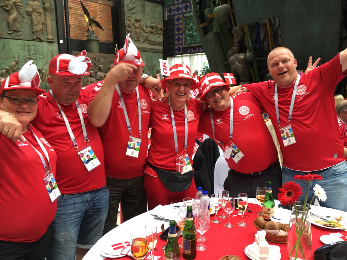DKambRus's tweet photo. @FIFAWorldCup  With the Danish VIPs leading the preparation for todays match - ‘vi er røde, vi er hvide’ sounded convincing! https://t.co/ISge89Xnkd