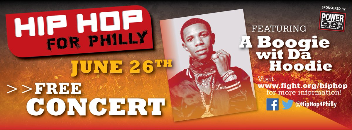 HipHop4Philly's tweet photo. Get your tickets everyone!!! The A Boogie Wit Da Hoodie concert is TODAY!!!

Make sure all of your friends have their tickets too! If you don’t have a ticket, go get tested for HIV to get one!

Testing locations: https://t.co/Awjax7TmyM https://t.co/qBDhzBh7vH
