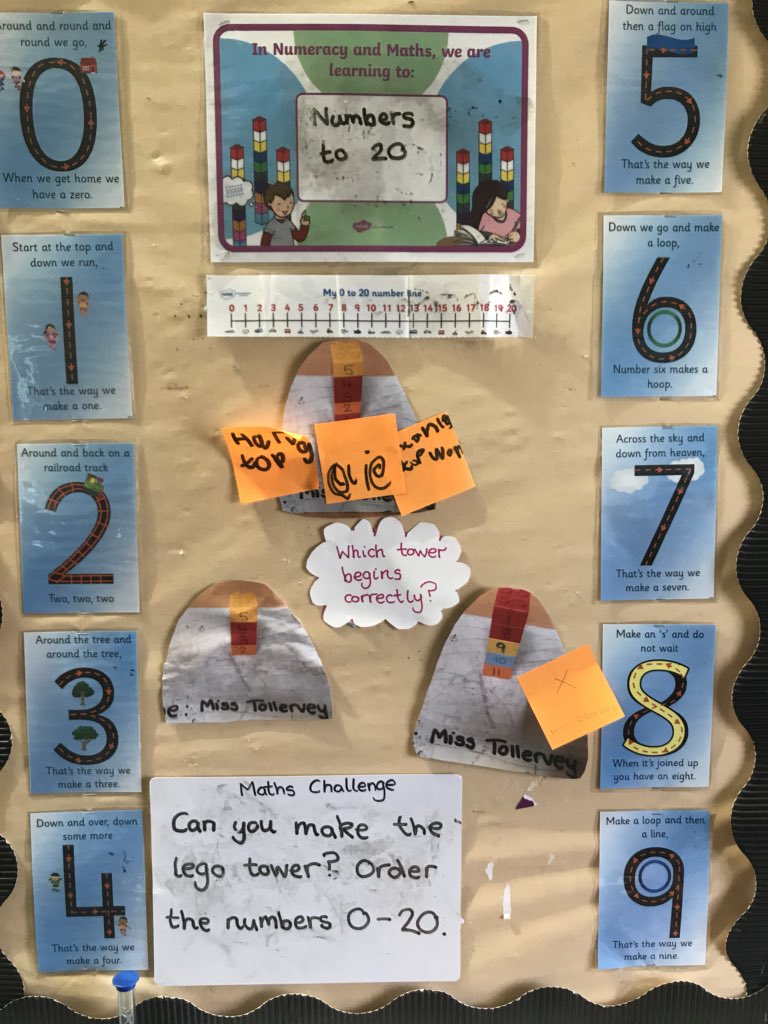 JemsonMrs's tweet image. Thinking about ordering numbers to 20...post-it the correct one! #mathschallenges #EY