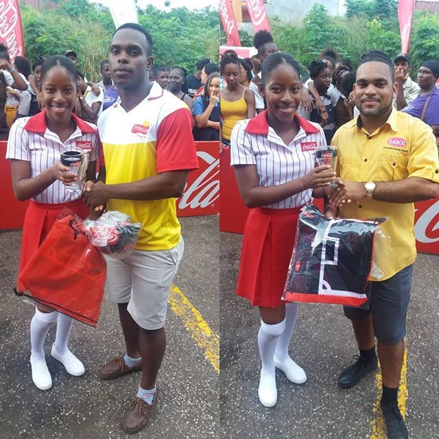 fluffymisskitty's tweet photo. The eventual winner for the #CocaColaJamaica  juggling match in St. Elizabeth (left) with over 30 seconds and 2nd place. Congratulations gentlemen again. 
#MissKittyLive #CocaColaJamaica #MissKittyFC #WorldCupSeries #WorldCup2018 #FifaWorldCup2018 #Footb… https://t.co/bnOEZJjm4j https://t.co/rKPuY9peEz