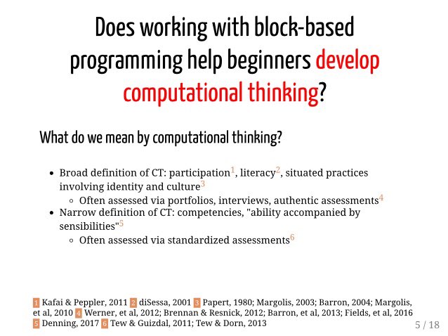 fayetteshaw's tweet image. How Broad is Computational Thinking, presented by Chris Proctor at #ICLS2018 #Londonfestivaloflearning #blockbasedprogramming #computationalthinking