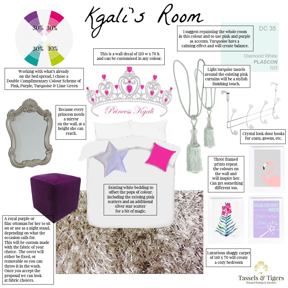 A princess and spa inspired little girl's room done via our Decor-In-A-Box service. #nursery #kidsbedroom #girlsroom #kidsroom #kids #decor #girl #interiordesign #blog 
buff.ly/2t1zuuH