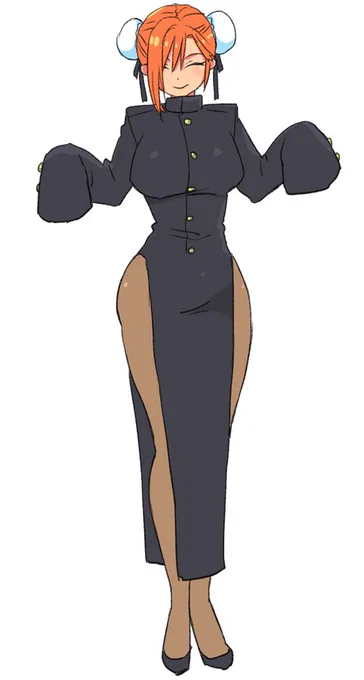 ちなみにチャイナ肩ありも描いてる(こだわりを捨てきれなかったバージョン 
