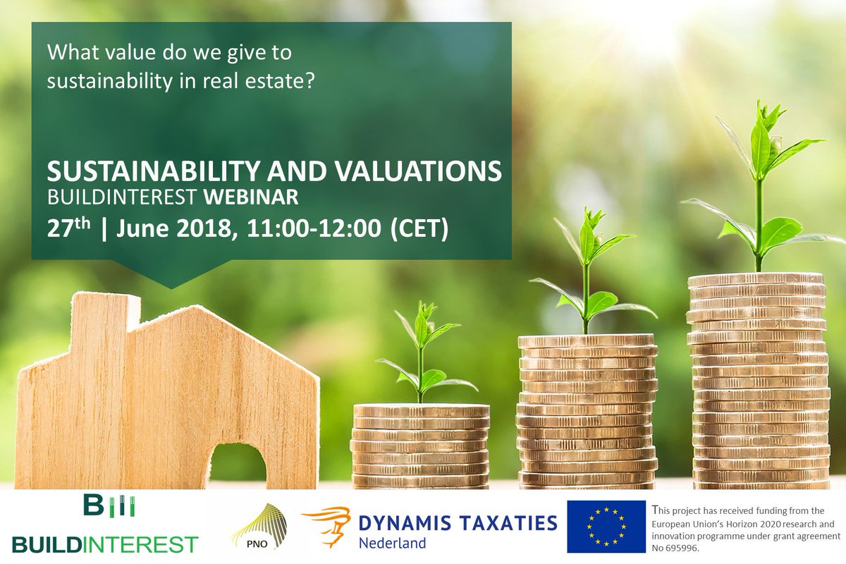 Last chance! One day left for the free #webinar 27 June, 11:00 CET! 💻We will focus on the growing role of #Sustainability and #valuations in the real estate sector. 🏠 Do not miss! ▶️ goo.gl/forms/3S9FJtUP…