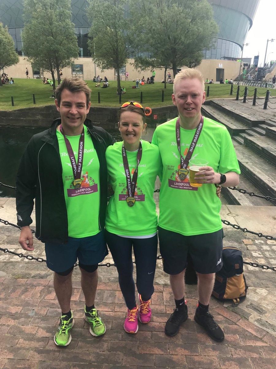 Lovely to meet Faye Oliver &amp; her cousin Stephen Donovan who raised an amazing £1285 between them by completing the Liverpool Rock &amp; Roll half marathon in memory of Faye's dad George who was cared for at Willowbrook. Thanks so much to everyone who supported them!