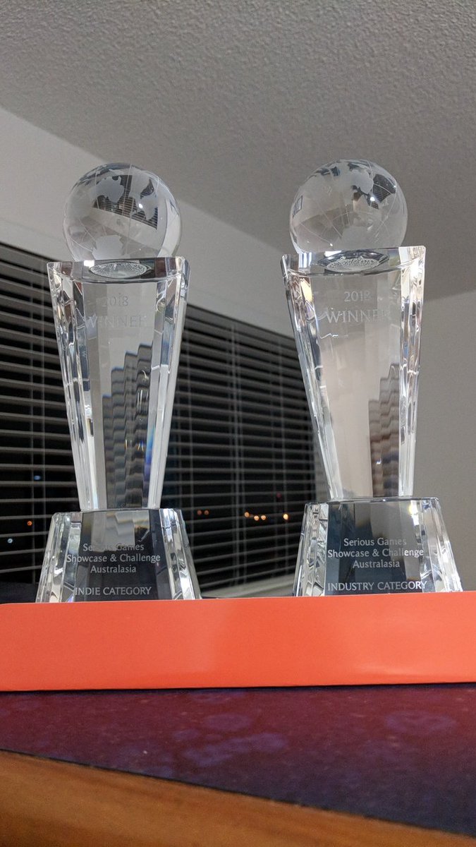 seriousgamesanz's tweet image. The trophies for the Serious Games Showcase &amp;amp; Challenge Australasia have arrived @SimGHOSTS @usceduau ready to be presented to our winners this Friday @SimAustralasia  @1ObviousChoice @sgschallenge @cmee4 @Guneriboi @OpaqueMM @culturalinf @GillianVesty #SG18AUS @