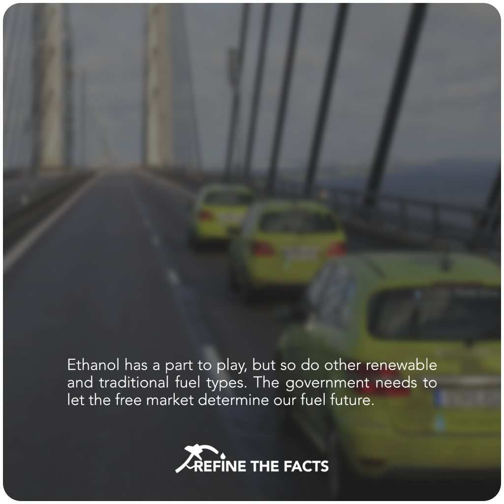 RefineTheFacts's tweet photo. #Ethanol has a part to play, but so do other renewable and traditional fuel types. The government needs to step back and let the free market determine our fuel future. Time to #ReformRFS #RefineTheFacts https://t.co/XQebMkzL2v