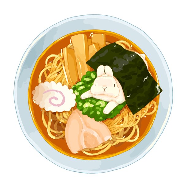 food food focus no humans rabbit noodles white background simple background  illustration images