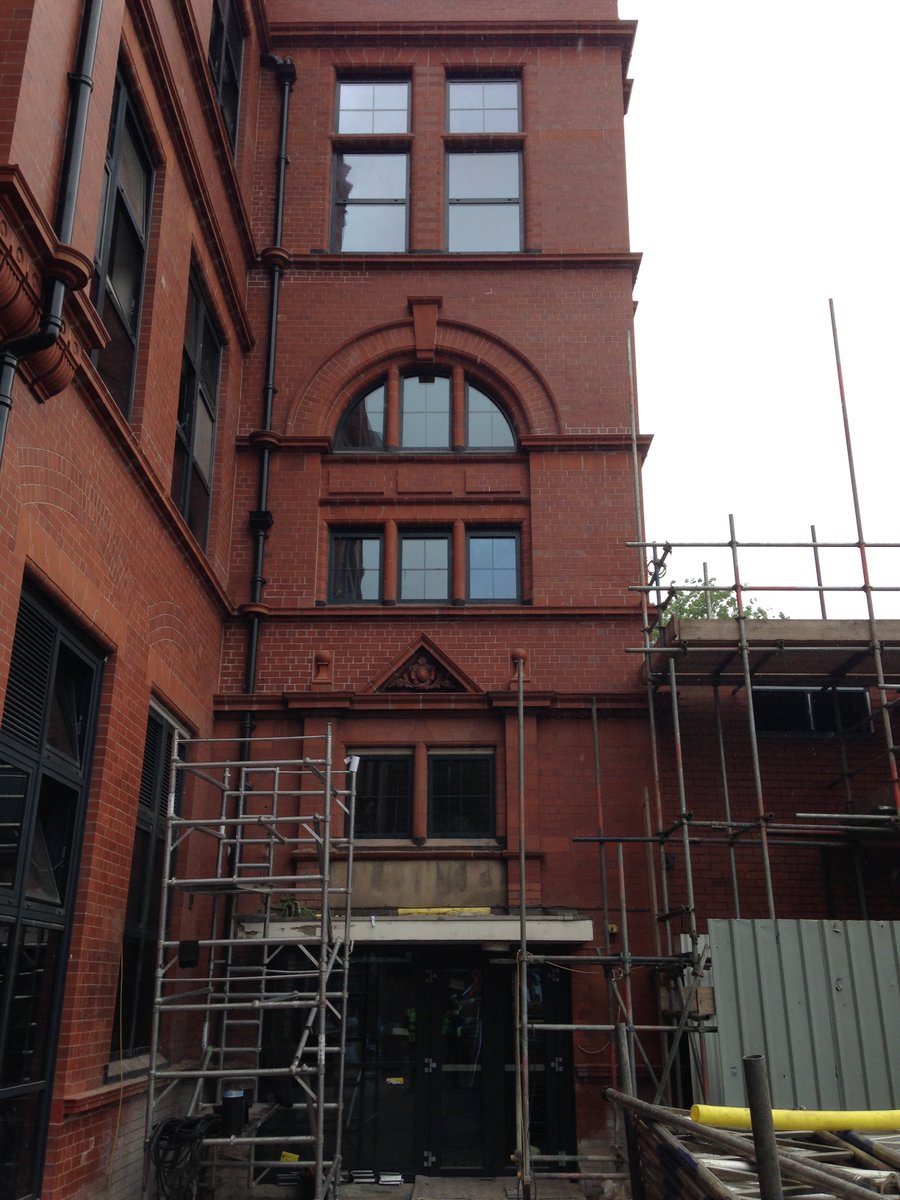 AnacoSystemsLtd's tweet photo. The new windows and doors at @plymouthgrove School Manchester with @ISGplc are looking great. 
It's a beautiful building and we can't wait to see the finished article. @plymouthgrove @MetalTechAlumin @Manchester #Windows #Doors #CurtainWalling https://t.co/MhyZILkwjQ