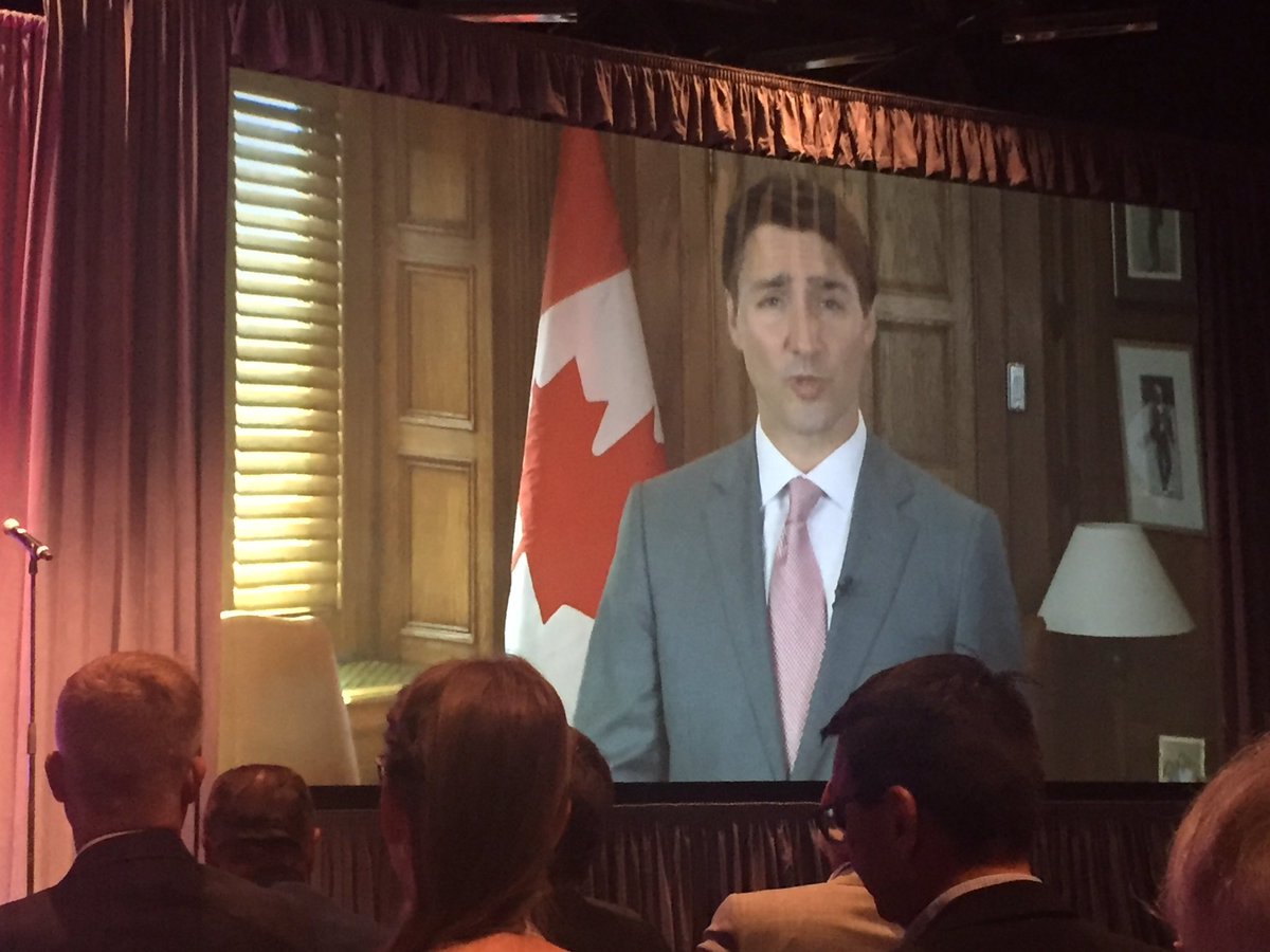 RebRedd's tweet image. #ICAP2018 greeting from Justin Trudeau @ICAP2018