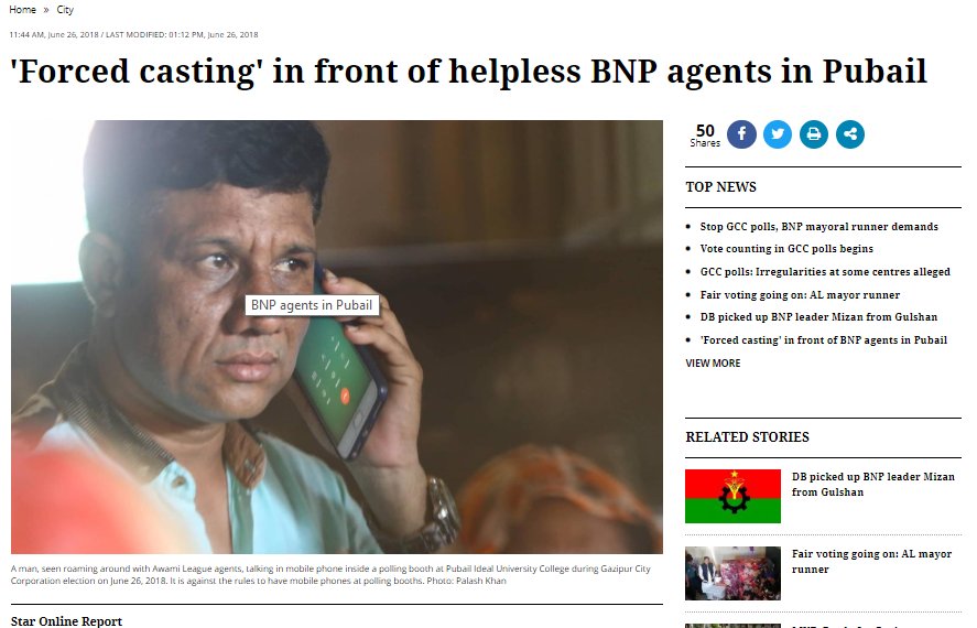 MdEyamindu1989's tweet photo. Sample of a poll under #DevelopmentalDemocracy in #Bangladesh. Here you read some irregularities in #GazipurCityCorporationelection. https://t.co/SRL1BvL6Io