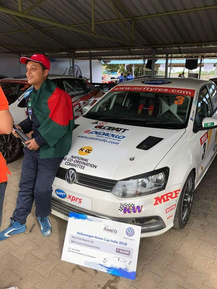 BCF_BCCB's tweet photo. Affan Sadat Safwan, the first Bangladeshi and a BCCBian Racer, secured the runner up position in Volkswagen Ameo Cup 2018!! Congratulations Affan Sadat Safwan!! @sherif786 @nazrana_haq @shihab_ipvision @aftab_nadia @NahidIshtiaque @Anika_Reza @a_bong #bccbsports #BCFCanada https://t.co/ANaHf2ucOB