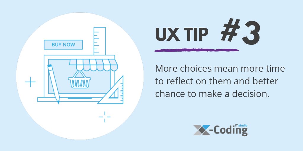 XCodingITStudio's tweet photo. UX tips continued:

Nr 3, many choices beg for comparisons

#Magento #store #DigitalMarketing #tips #ecommerce #seo #wordpress #marketing #business #Amazon #xcoding #xcitstudio #B2B #UX #onlinesales https://t.co/N7lXBhxkuX