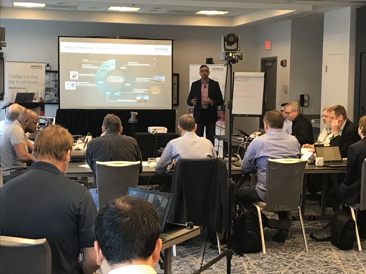 hopenic's tweet photo. .@HitachiVantara #TechFieldDay is off to a great start with an overview of the biz by @AsimHitachi #DataCenterNEXT https://t.co/tpUxR9utZU