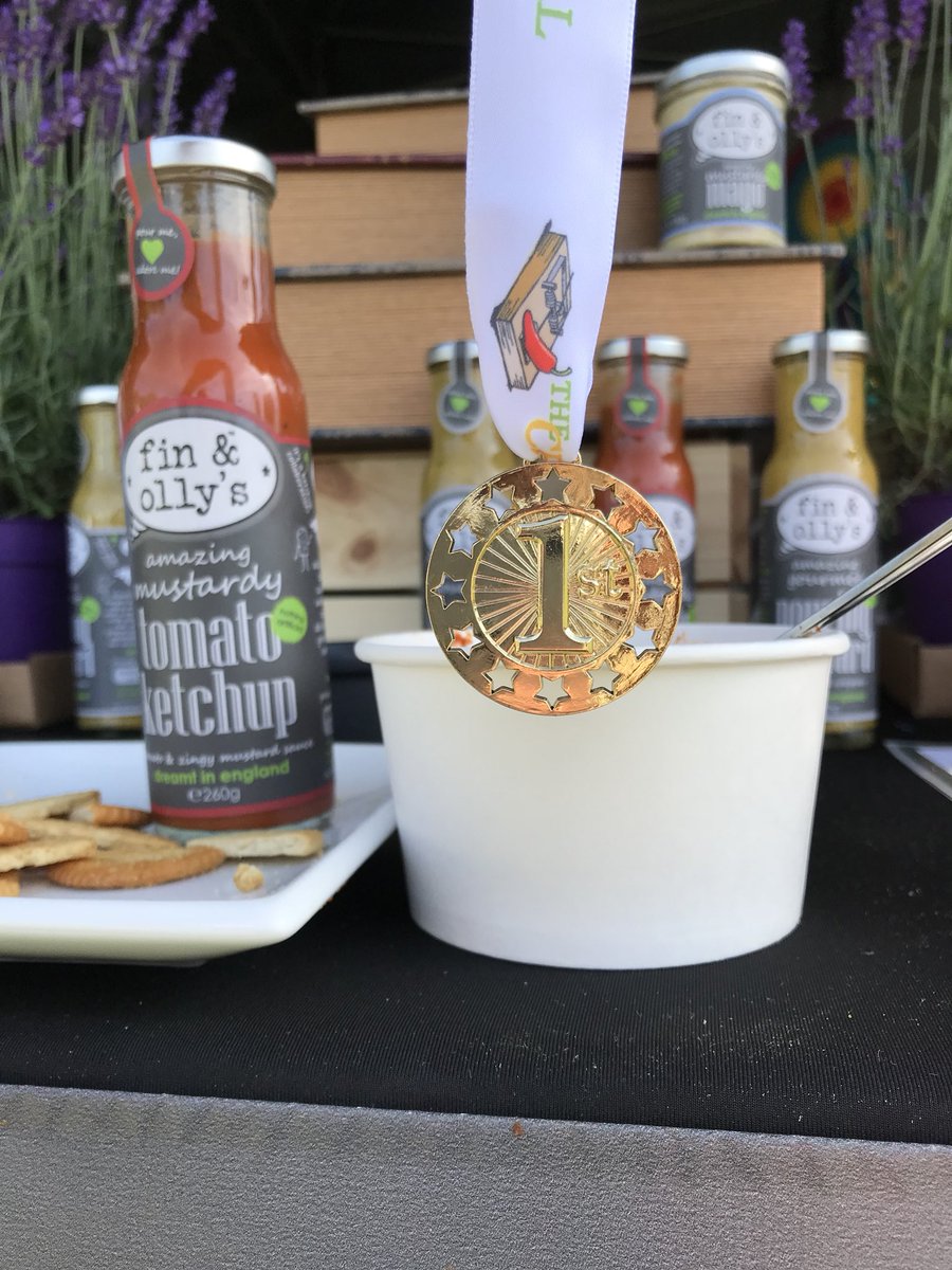 FinAndOllys's tweet photo. 1st &amp; 2nd place medals for TASTE as voted for by the public at the Cheese &amp; Chilli Festival in Basingstoke. @CheeseChillFest #winner #taste #yum #proud @cotswoldfayre https://t.co/qRnSYZrBiv