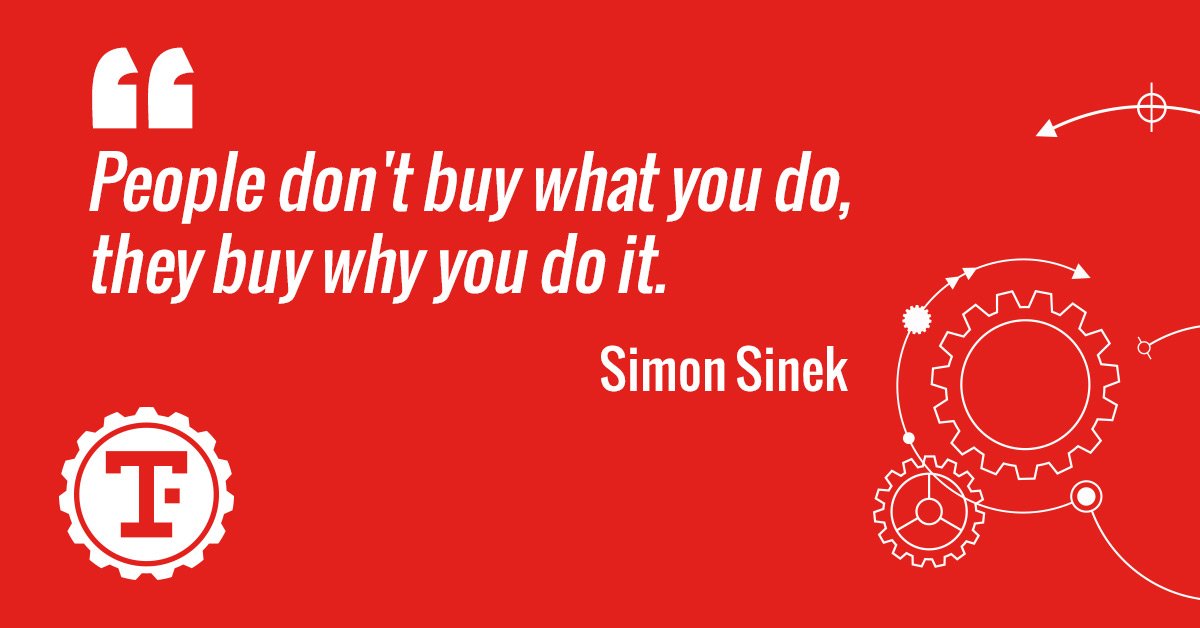 Start with the 'why' not the 'what' and you will begin seeing a difference in your sales. #MotivationMonday