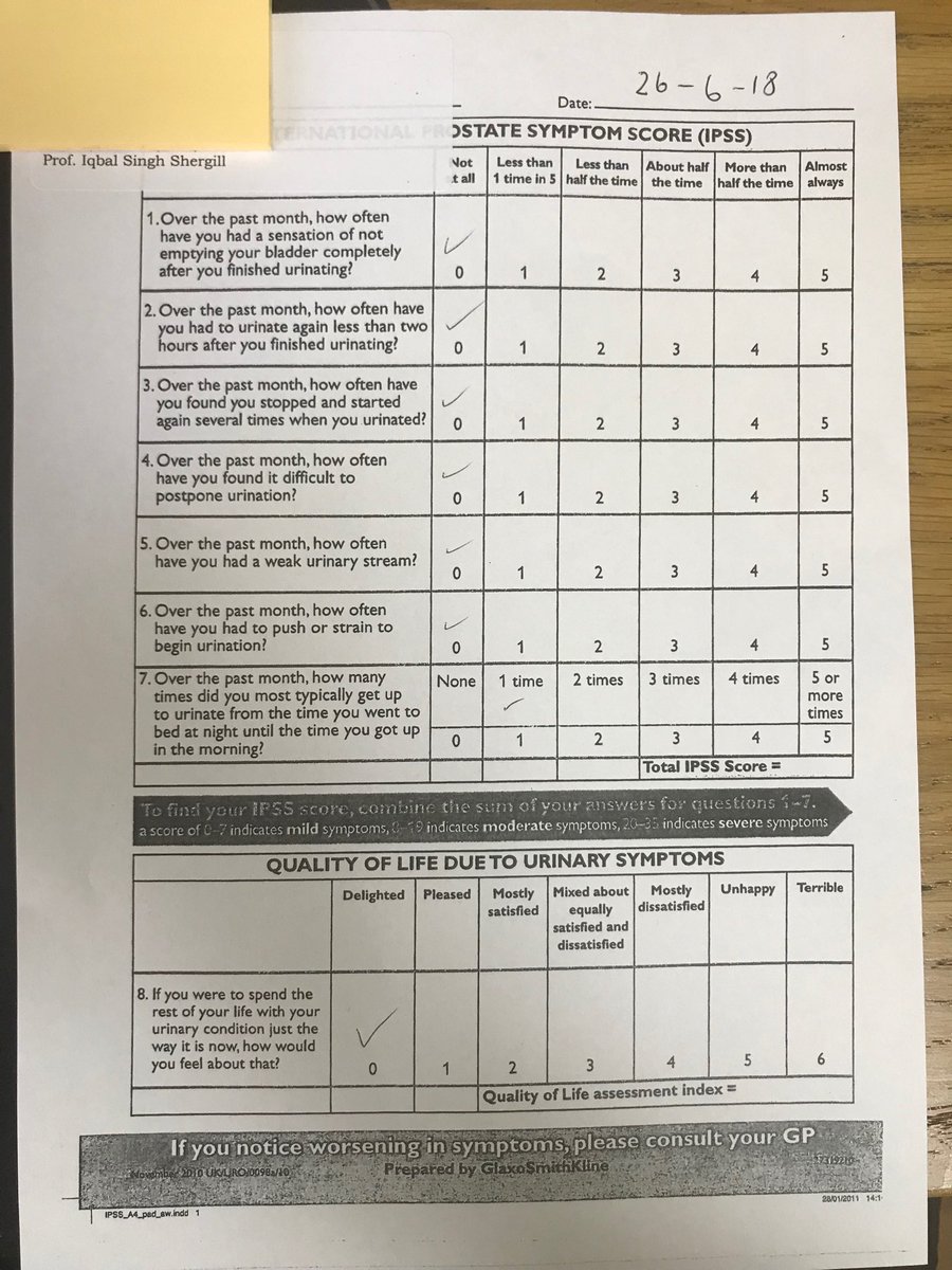 Klinikai vizsgálatok keresése: IPSS questionnaire