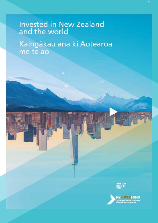 Congratulations to New Zealand Super Fund <a href="/NZSuperFund/">NZ Super Fund</a> and our New Zealand partner Insight Creative insightcreative.co.nz for winning the Best Cover award at the '18 Australasian Reporting Awards <a href="/ARAwards/">Aus Reporting Awards</a> Invested in New Zealand and the world Kaingākau ana ki Aotearoa me te ao