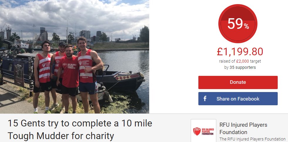 GuySinker's tweet photo. 11 days to go until @ToughMudder North London and we’re over £1000 for @TheRugbyCharity 👊

See https://t.co/0BHgjFEUUr if you fancy donating 

P.s if we hit 10k we’ll do a risqué yet tasteful calendar shoot... #rugby #RugbyFamily #charity @TheRugbyPod  @flatsandshanks https://t.co/tdnDgCvh5w