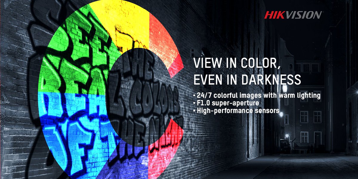 HikvisionEurope's tweet photo. Enjoy vivid color images round-the-clock with #ColorVu technology.😉 It is being used in the #TurboHD 5.0 and #EasyIP 4.0 series.  To learn more, please check out our technical feature article: https://t.co/kBXEiFsJi6 https://t.co/pM6cwjezJg