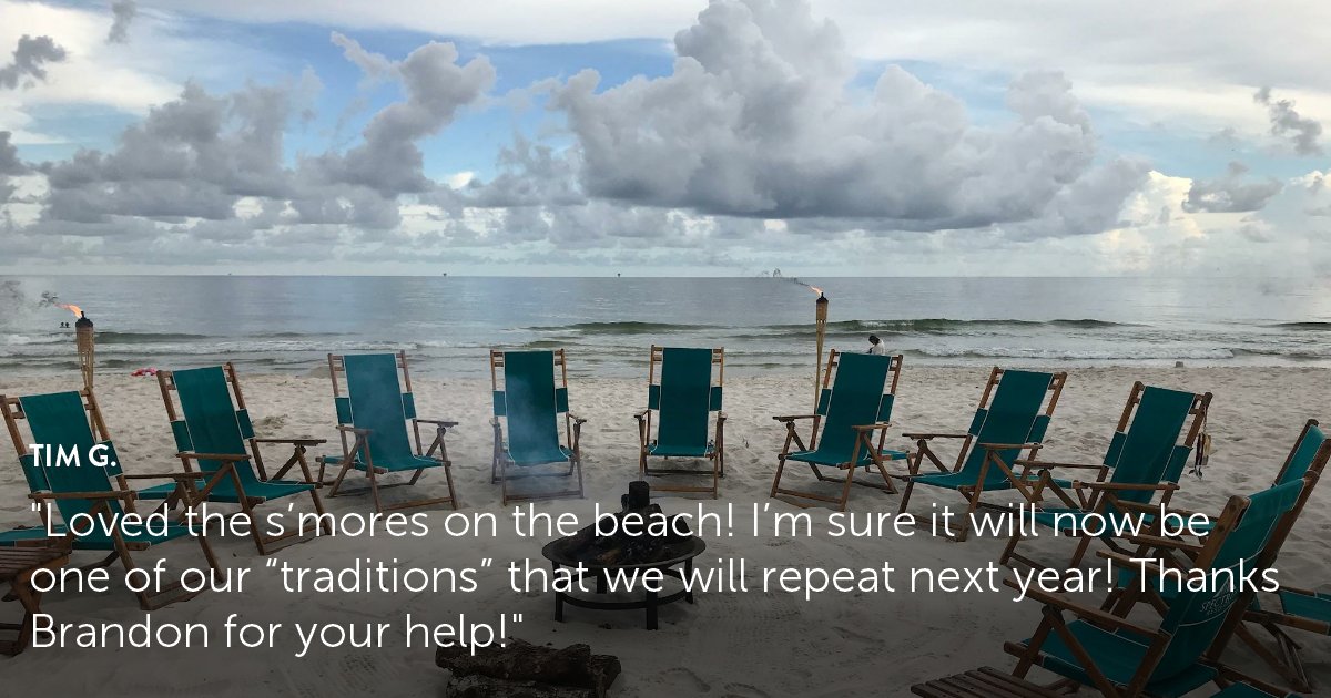 thebeachclub's tweet photo. S'mores on the beach! #SpectrumExperience https://t.co/l9VFubz8Lu https://t.co/eXdaroSvtM