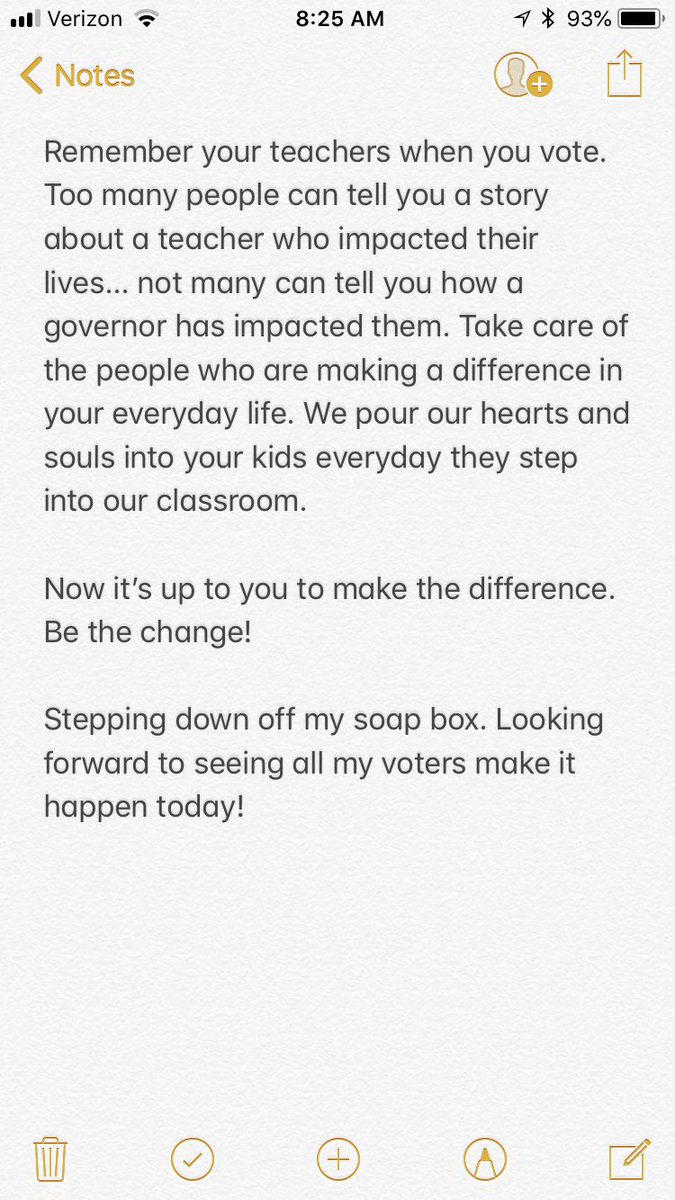 I did my part. Do your research and go vote for the people who represent what you stand for and or the change you wish to see in our state.