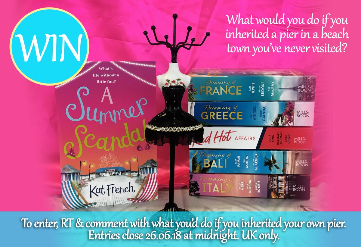 AvonBooksUK's tweet photo. There's only two more days of our #ASummerScandal giveaway! For your chance to win some #summer goodies, RT & comment telling us what you would do if your granddad left you a Victorian pier. Entries close at midnight! #giveaway #win #beachreads #romance @KFrenchBooks https://t.co/SRi0pz4qCc