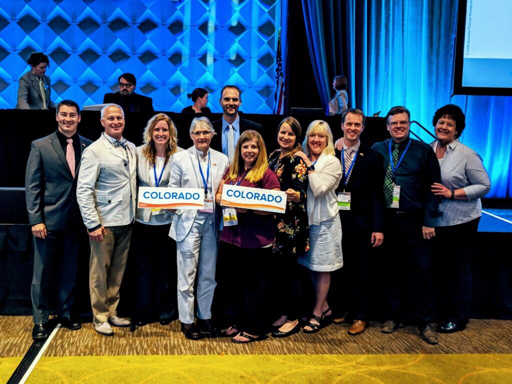 BacktoMotion's tweet photo. The Colorado Delegation hard at work at #APTAHOD. Congratulations to Cindy Armstrong for being re-elected to the Board!! https://t.co/vo1ZsrXbPZ