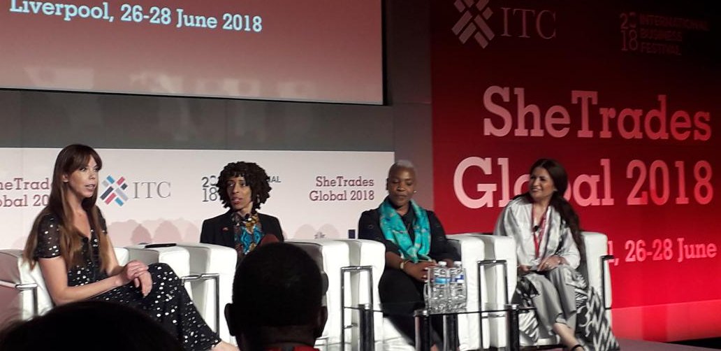 Khanzdesigns's tweet photo. She Trades Global session on textile, stick to your ethics &amp; story
#shetrades #ITC #IBF #KHANZ https://t.co/pcnvEUK7V7