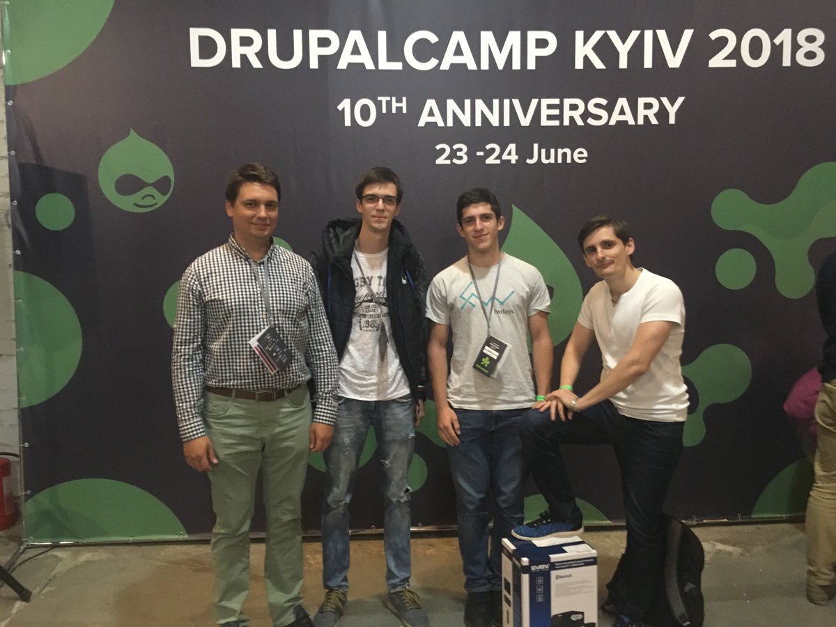 drupalway's tweet photo. Our team at the 10th anniversary #drupalcampkyiv2018 ) https://t.co/mvFDtSEK9h