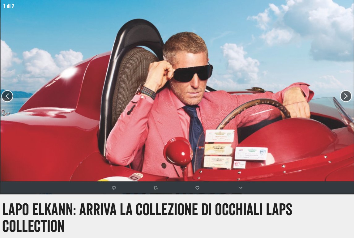 rmc_official's tweet photo. #LapoElkann lancia #LapsCollection, la sua personale collezione di occhiali a scopo benefico! ⤵️
https://t.co/TKCMmCDHdF https://t.co/W3Rergq1WP