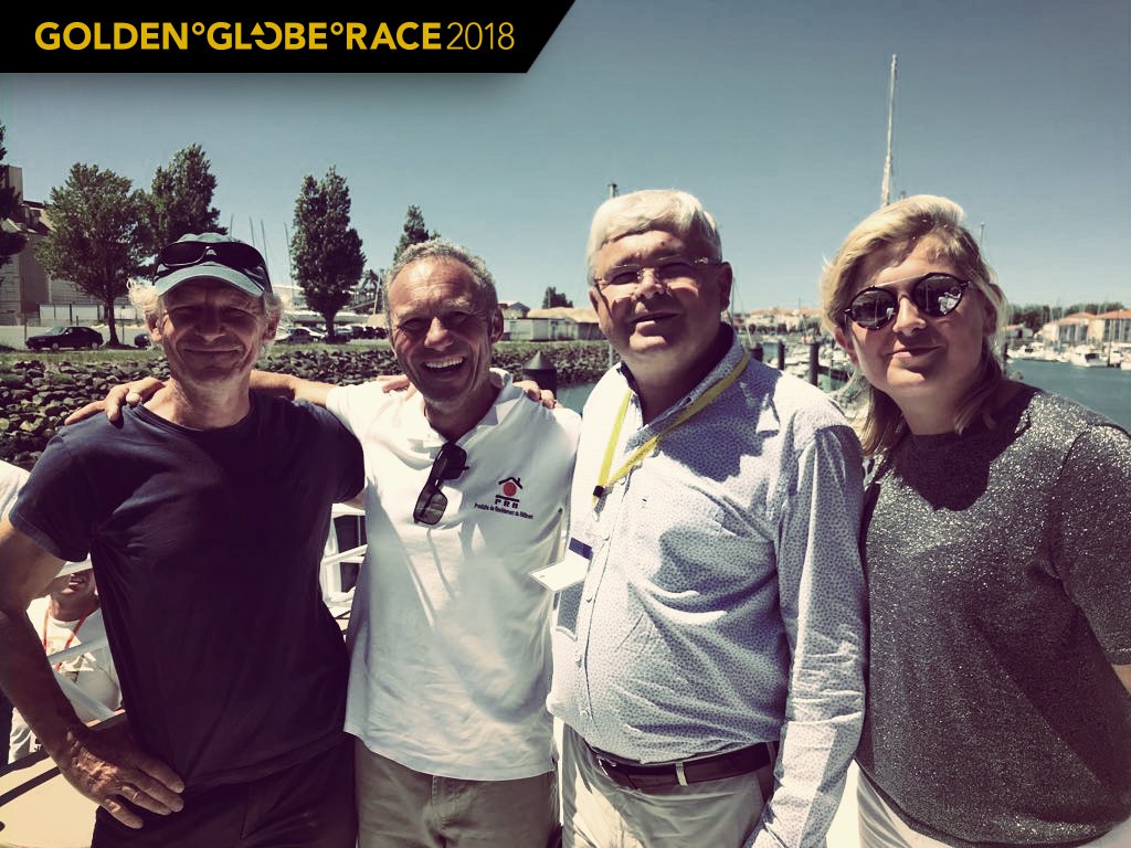 Philippe_Peche's tweet photo. DEUX Philippe pour le prix d'UN ! 🤩

Très belle surprise pour Philippe Péché avec la venue de Philippe Poupon 🔝 Deux grands marins avec le sourire @ggr2018official https://t.co/h9GXlHaK0o