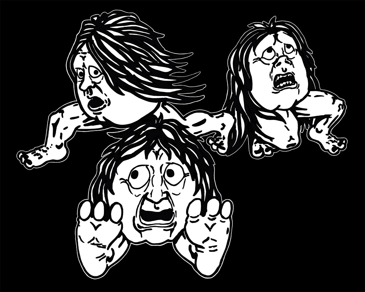 WANTED: information on the whereabouts and activity of these Inuit myth characters. Some call them "innulaaq," others, "katutajuk." Help us find out more by telling us what you know about them!

(Illustration by Babah Kalluk of #Iqaluit)