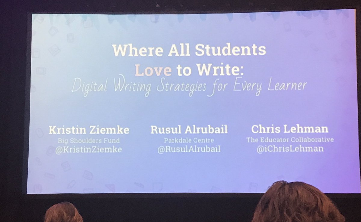 JessicaWalshEdu's tweet photo. We stand alongside the kids who come to us. Lots to think about with @iChrisLehman and @KristinZiemke  #ISTE18 #FutureReady204 https://t.co/3q28x7pnL9