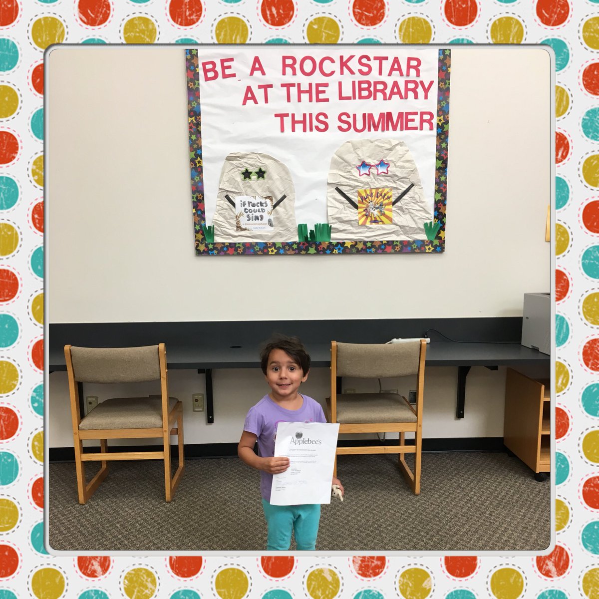 Josephine C. Is excited to head to <a href="/Applebees/">Applebee's Grill + Bar</a> in Forney with her Summer Reading Club prize for Week 4! Don’t forget to share with your brothers and sisters!! #LibrariesRock #forneyreads #forneyconnects