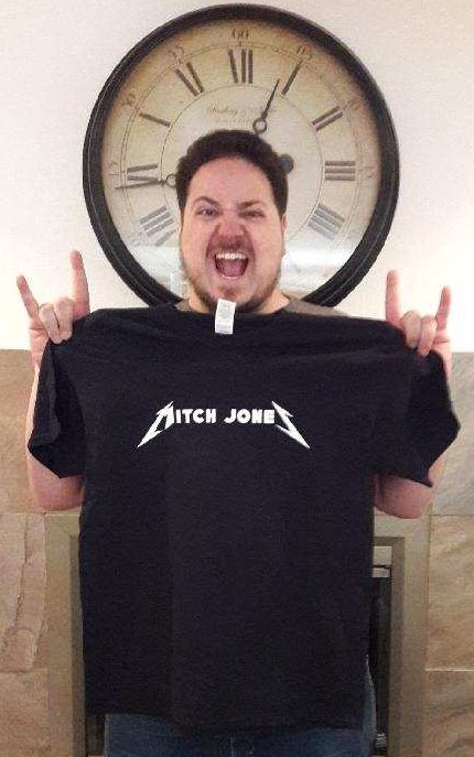 Here are the aforementioned shirts!! Proceeds from the shirt sales will go to the "Prevent Lars Ulrich from Suing the Everliving Shit Out of Me" Legal Defense Fund