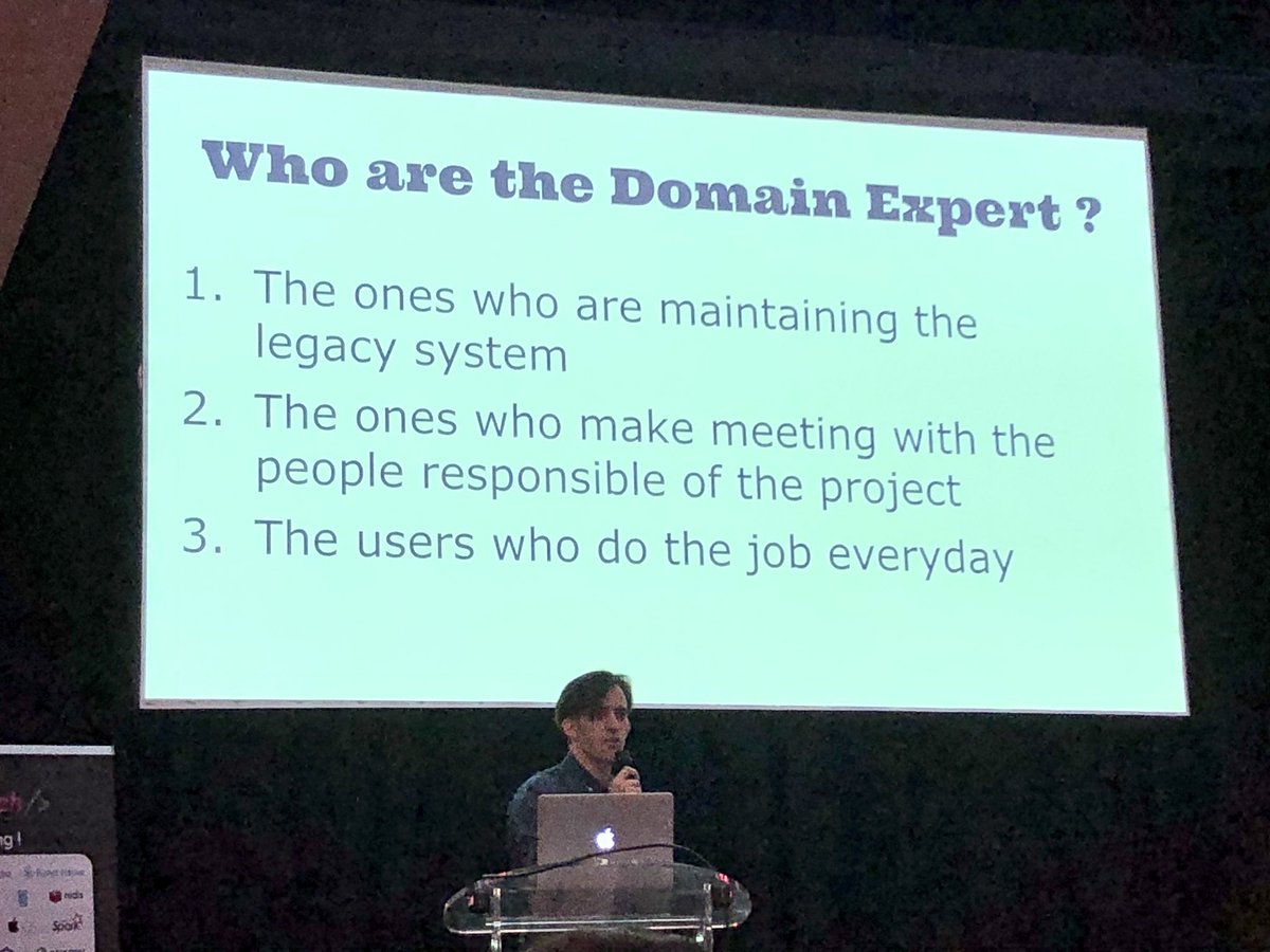 cyriux's tweet image. Yannick nails it, on domain experts! @ygrenzinger #DDDParis