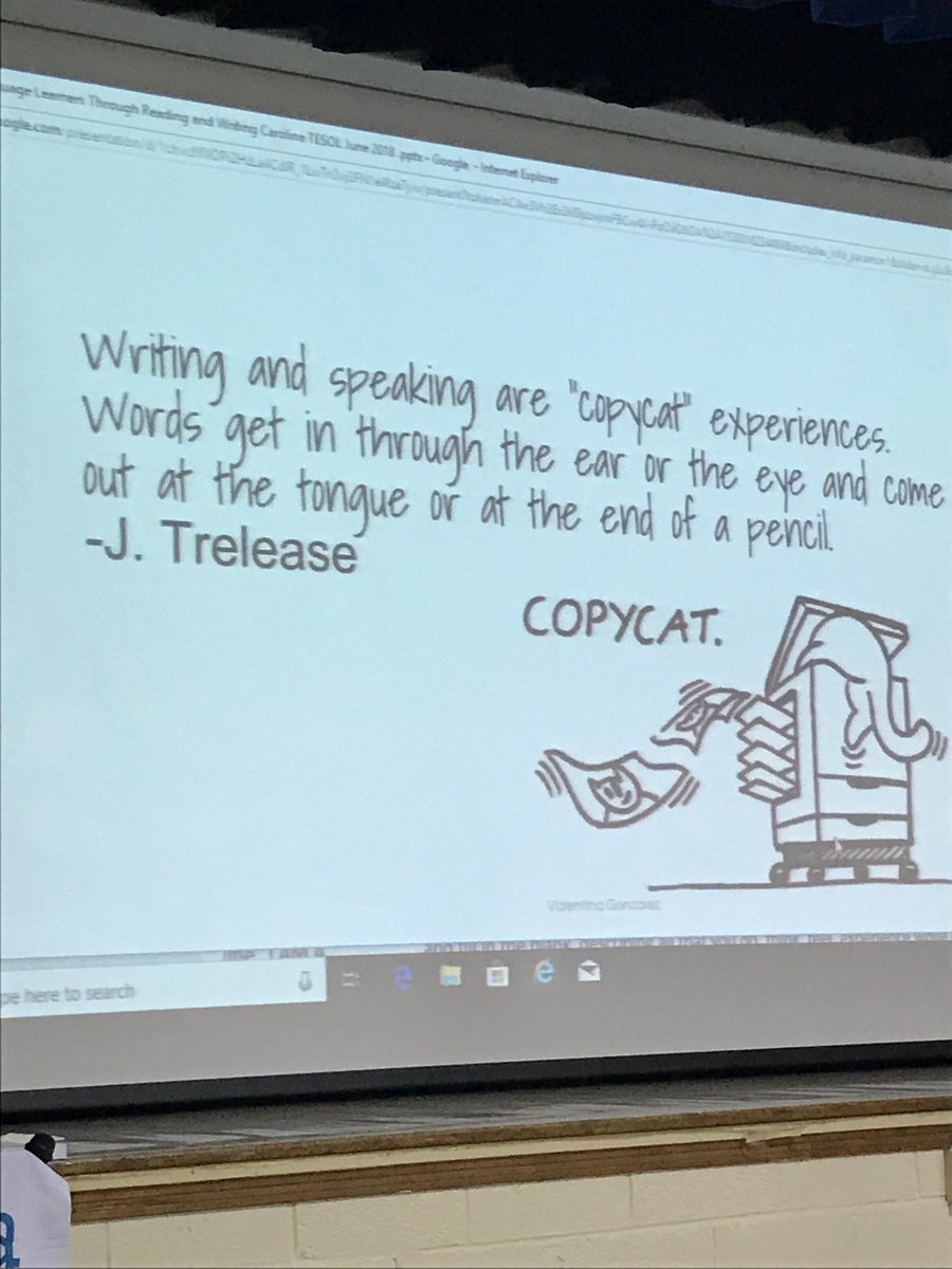 BgarnerD's tweet photo. Amen!! ⁦@CarolinaTesol⁩ ⁦@ValentinaESL⁩ #CarolinaTESOL2018 https://t.co/rczSWt0ygD