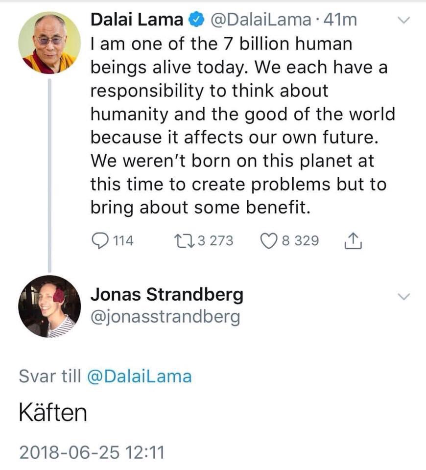 Satanisterna's tweet photo. Låt oss presentera vår kandidat till posten som utrikesminister: Jonas Strandberg #svepol #allaskaned https://t.co/9R2BGSiy24