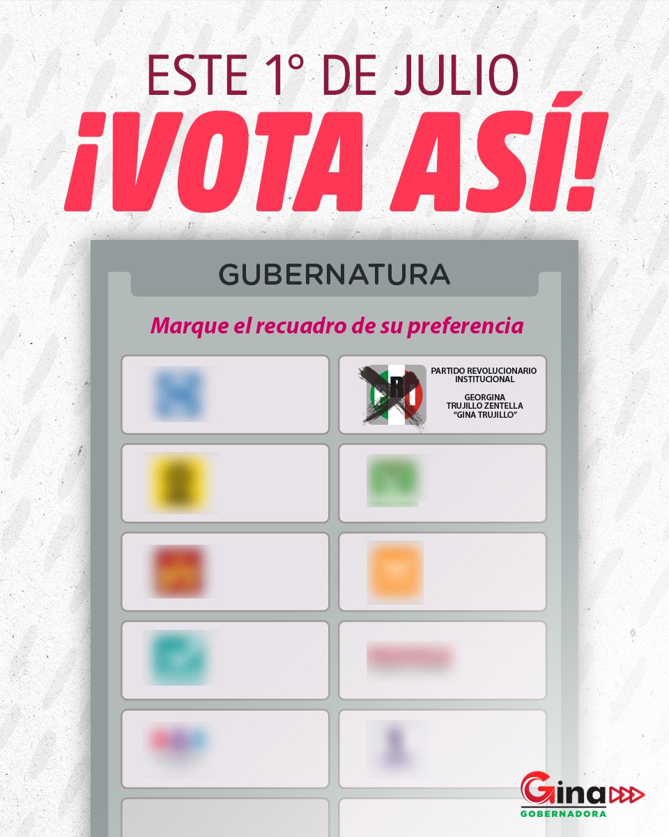 GinaTrujilloZ's tweet photo. Para recuperar nuestra Grandeza Tabasqueña, este domingo vota así. 👇🏻¡RT para que todos sepan! https://t.co/jtUL7D7s4b