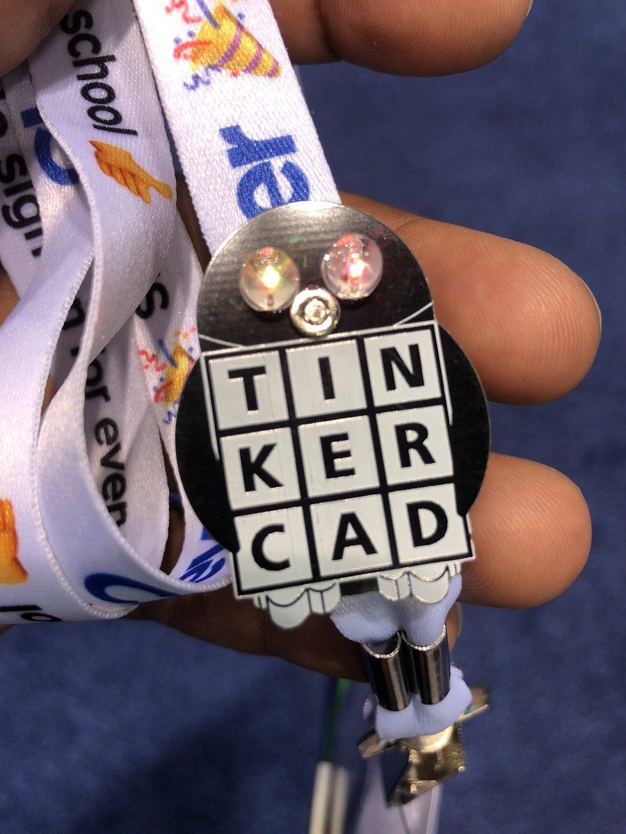 techlearnmake's tweet photo. Just learned how to solder from the good folks @tinkercad #iste2018 Totally awesome to have the ability to make&amp;take a souvenir! https://t.co/gcRBrhZhjy