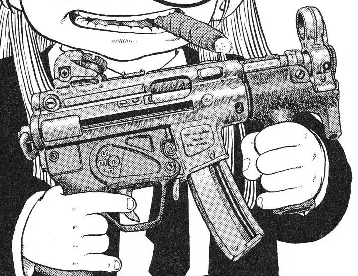 First off, heck yeah that's one amazing rendition of a gun! The dimensionality of it is incredible. Guns are notoriously difficult to draw, but Toriyama Akira makes it look so perfect that it's easy to take for granted! #ToriyamaAkira  #Toriyama  #鳥山明