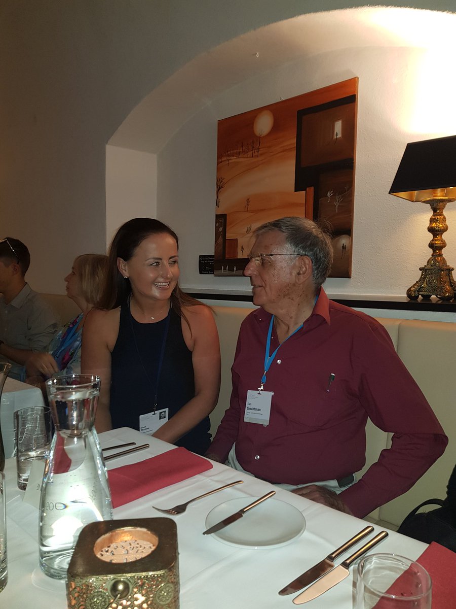 Mottiekind's tweet photo. Amazing dinmer with Prof Dan Shechtman #whataguy #fun #greatmeal #southafricancohort #inspired @lindaunobel @ASSAf_Official @dstgovza https://t.co/DjXGMebscc